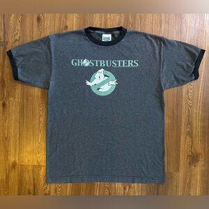 Vintage Y2K 2004 Ghostbusters Thunder Creek Gray Green Graphic Tee